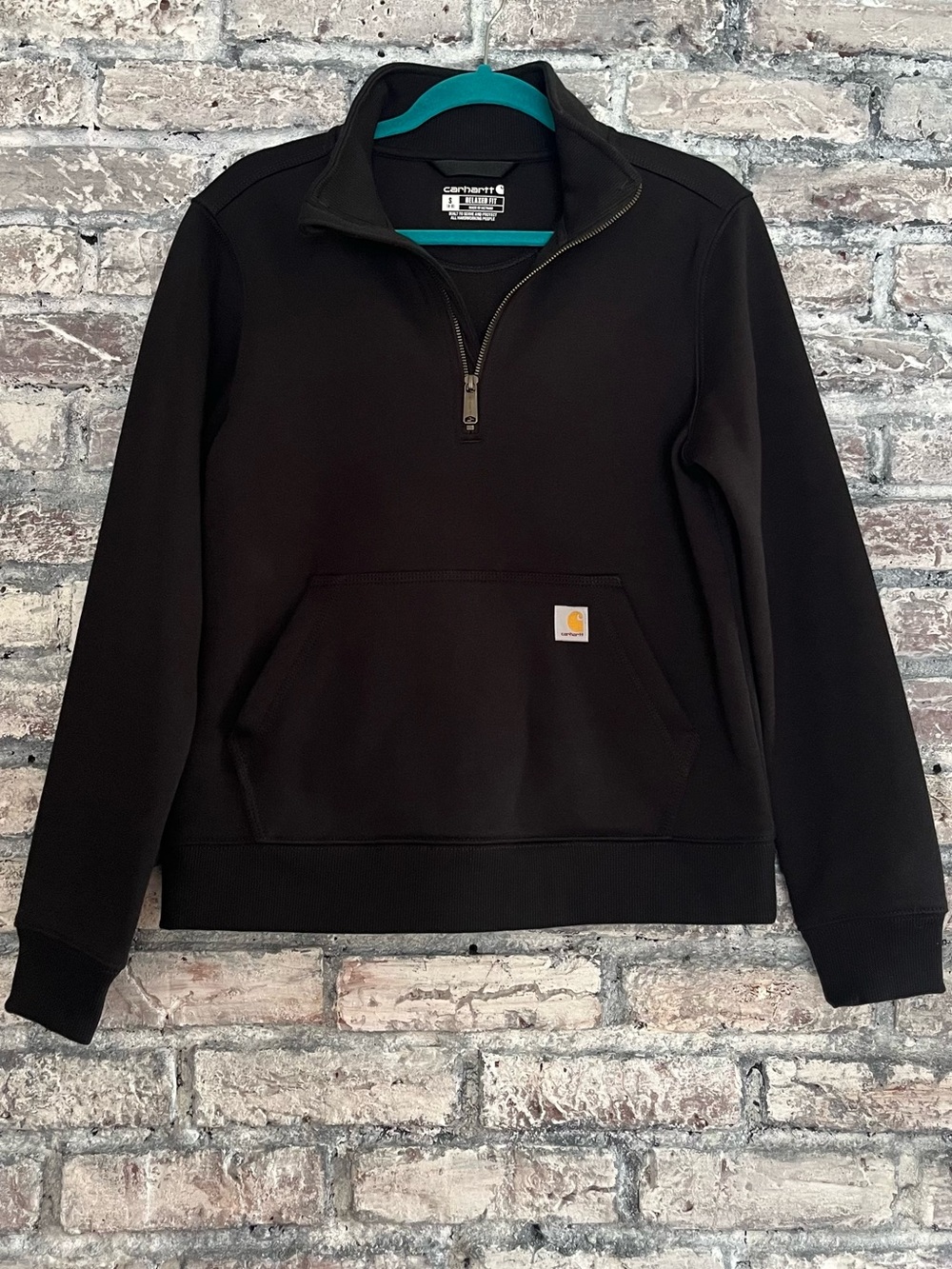 Carhartt Womans Relaxed Fit Black Half-Zip Sweatshirt/Jacket NWOTNever worn/wash